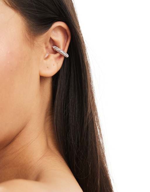 SVNX - Oorcuff met kristallen in zilver