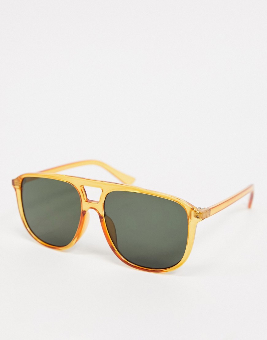 SVNX – Orange genomskinliga pilotsolglasögon med rökiga glas