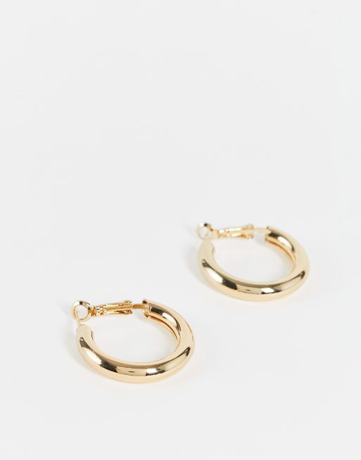 SVNX - Orecchini a cerchio spessi color oro 