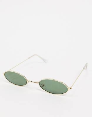 SVNX OVAL SUNGLASSES IN GOLD