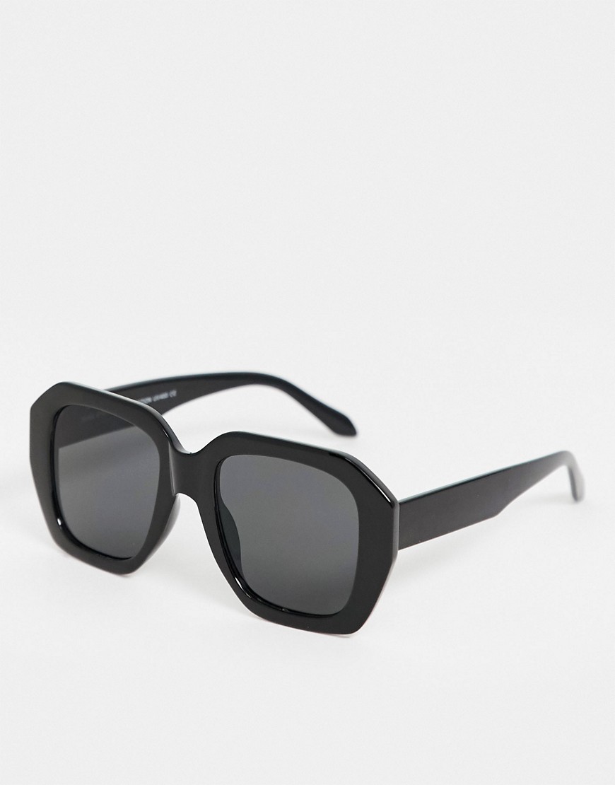 SVNX - Oversize firkantede solbriller-Sort