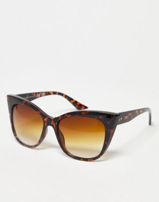 SVNX oversized cat eye sunglasses in tortoiseshell