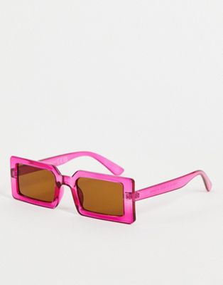 SVNX oversized pink sunglasses