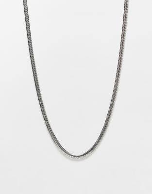 SVNX SVNX plain thin chain in silver
