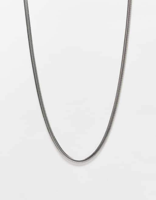 SVNX plain thin chain in silver