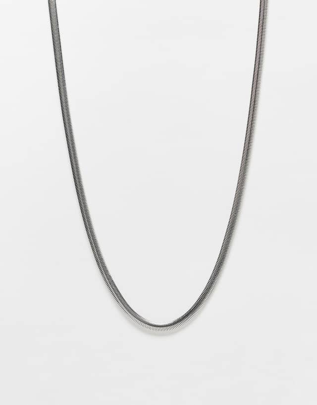 SVNX plain thin chain in silver