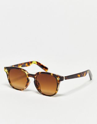 SVNX preppy sunglasses in tortoiseshell