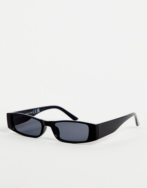 SVNX – Rechteckige Sonnenbrille in Schwarz