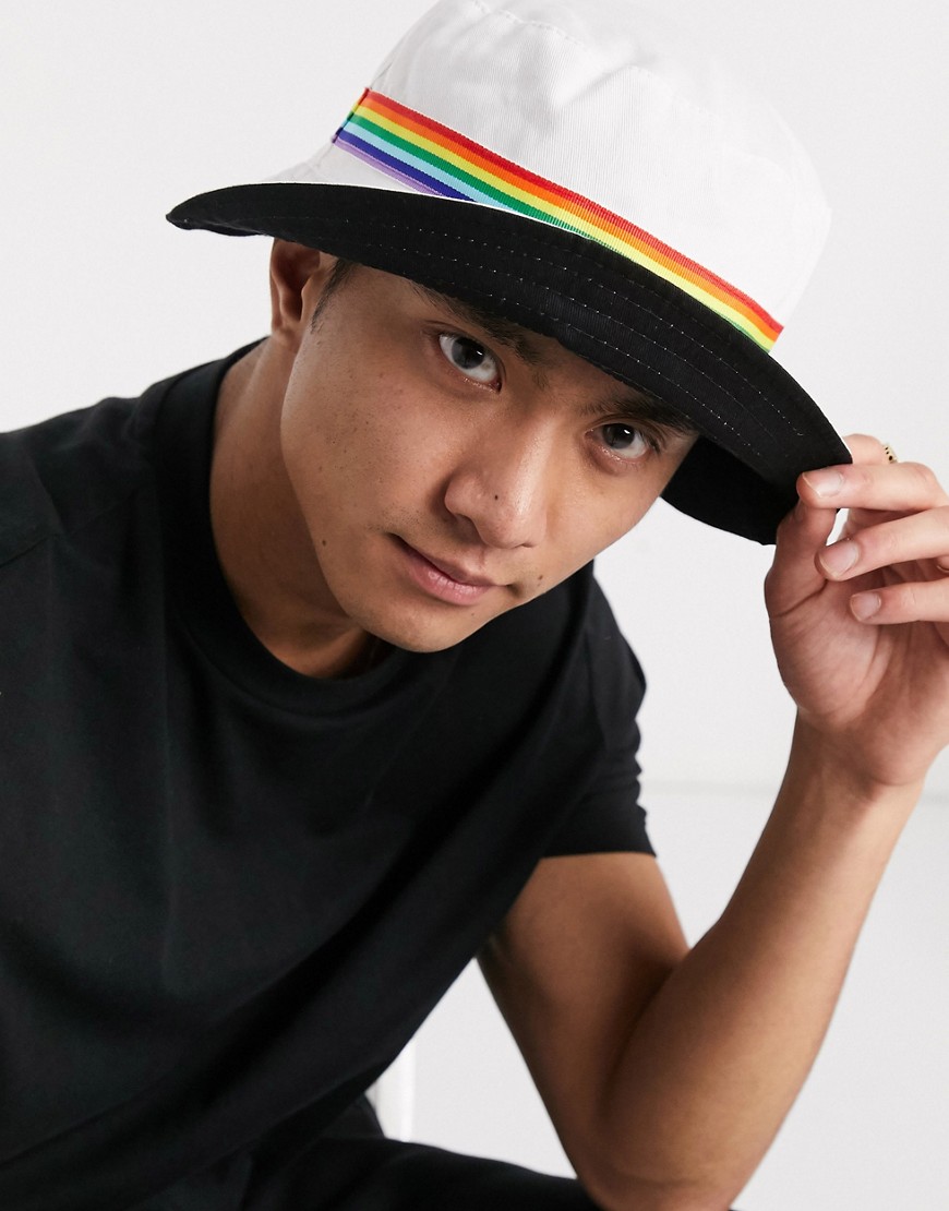 SVNX reversible bucket hat in rainbow-Multi