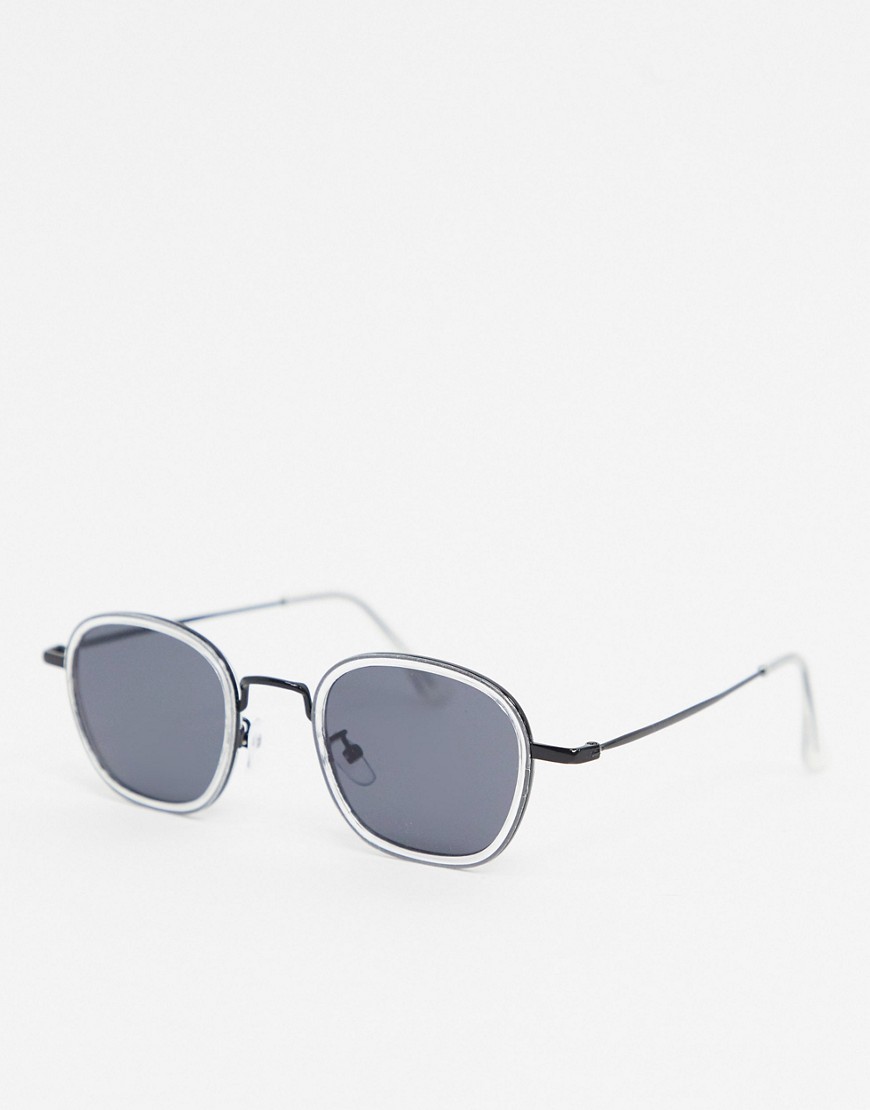 SVNX - Ronde zonnebril met zwart getint montuur