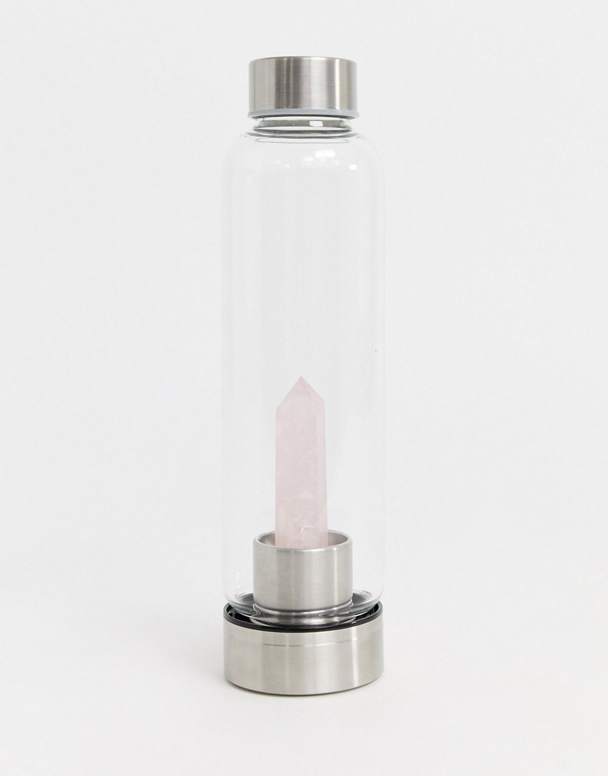 SVNX rose quartz love promoting glass bottle-Pink