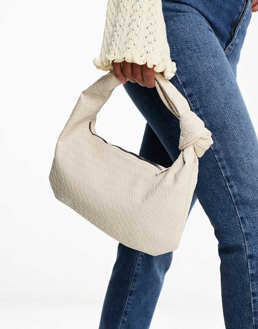 SVNX - Sac tissé à poignée nouée - Crème