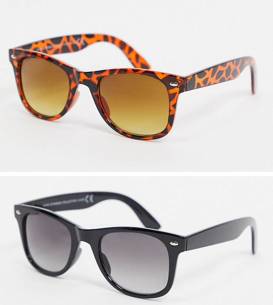 SVNX - Set da 2 occhiali da sole classici squadrati-Multicolore