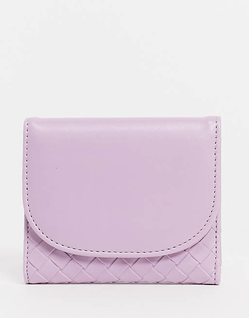 SVNX small purse with weave detail in purple