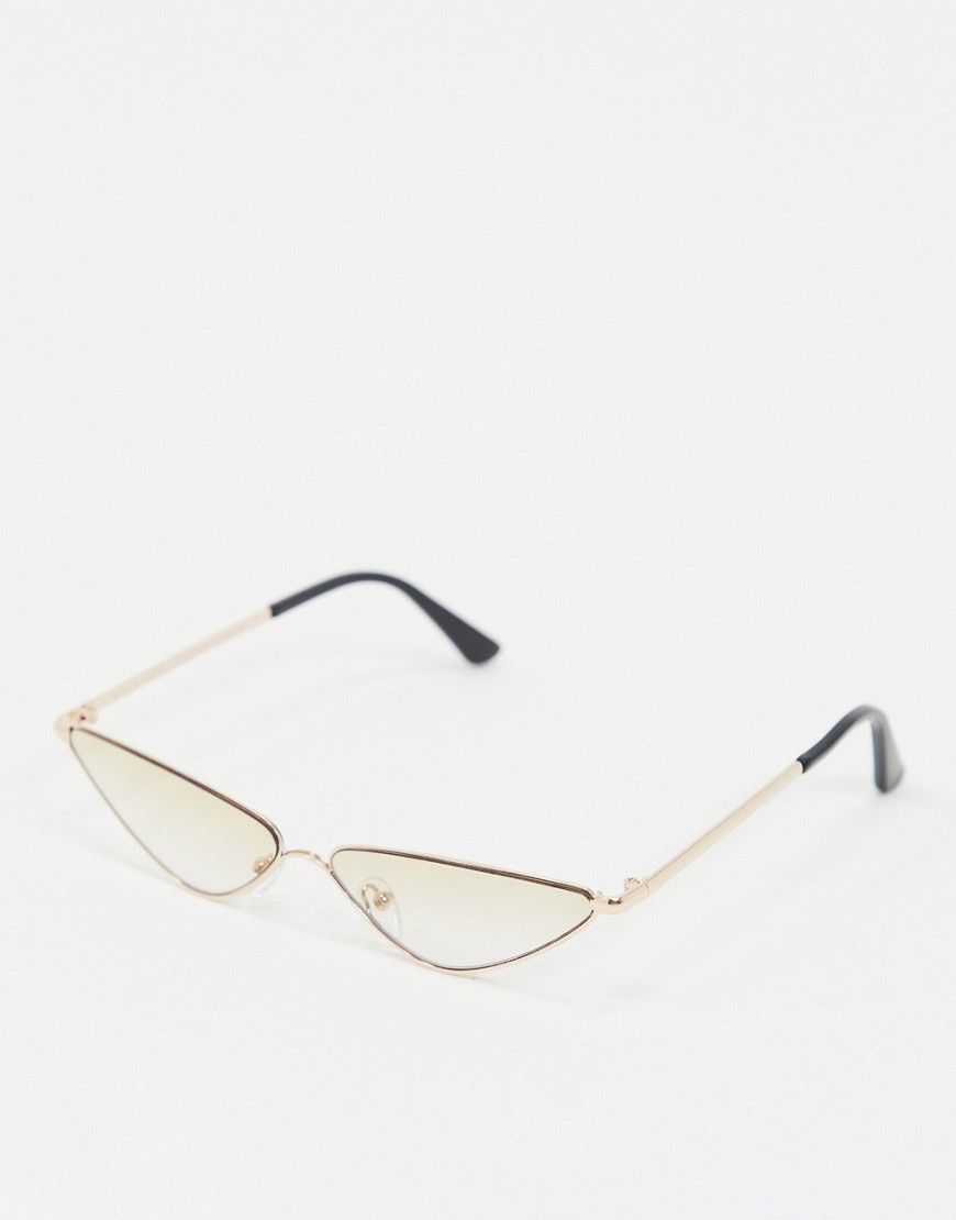 SVNX - Smalle cateye zonnebril-Goud