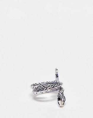 SVNX snake ring in silver