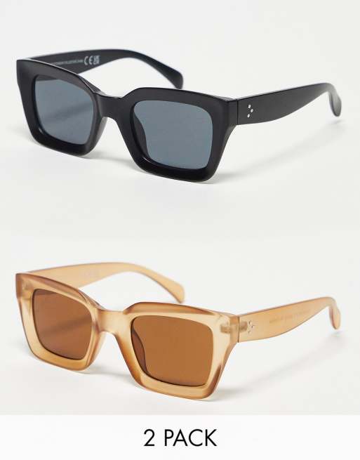 SVNX – Solglasögon i cateye-modell, 2-pack 