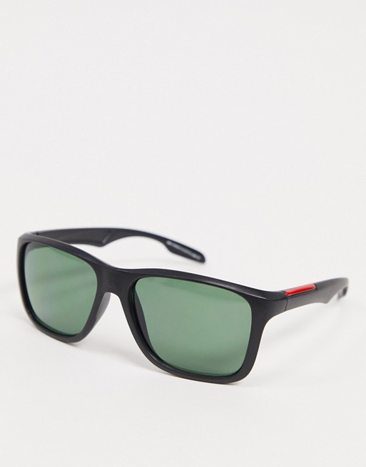 SVNX square sunglasses in black