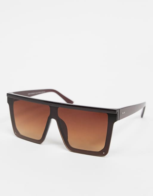 SVNX square sunglasses in brown