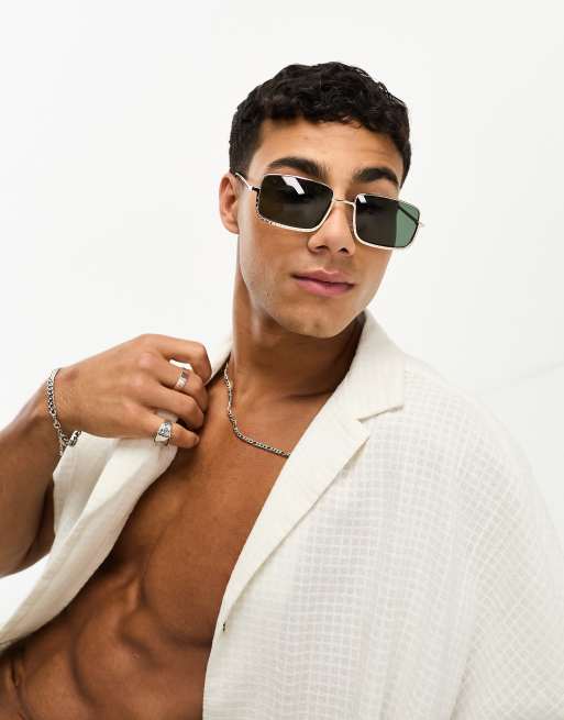 SVNX square sunglasses in gold frame