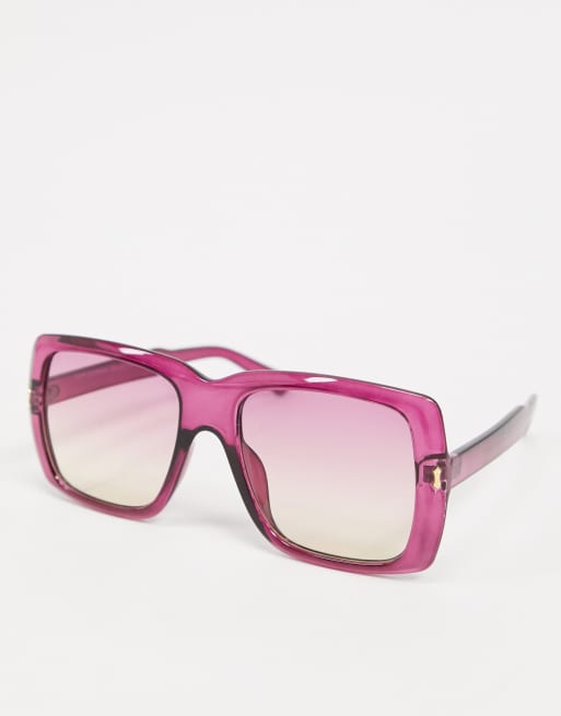 SVNX square sunglasses in pink