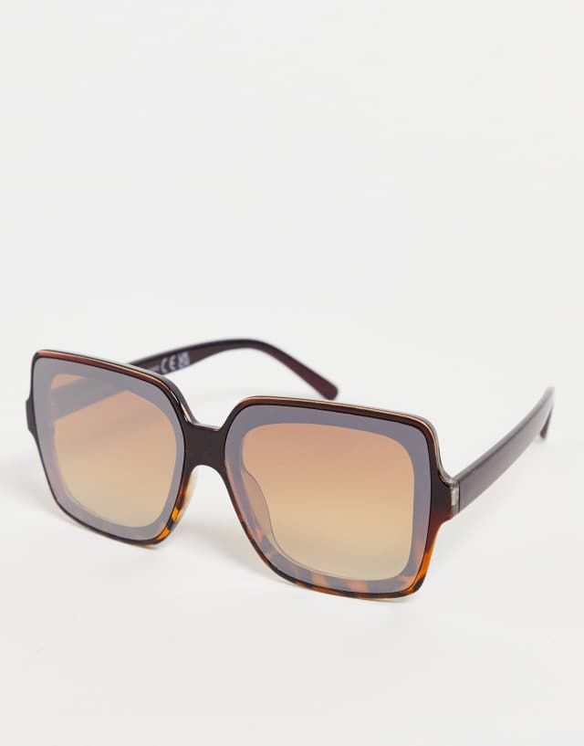 SVNX square sunglasses in tortoiseshell