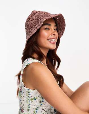 SVNX straw bucket hat in brown - ASOS Price Checker