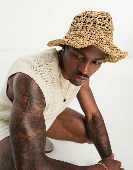 summer straw bucket hat