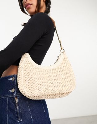 SVNX straw cross body bag with detachable straps in natural - ASOS Price Checker