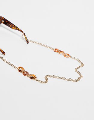 SVNX SVNX sunglasses chain two pack in gold wirh resin details