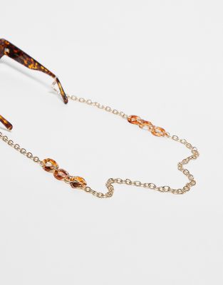 sunglasses chain two pack in gold wirh resin details