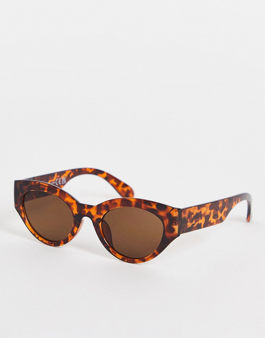 SVNX tortoise print sunglasses-Brown