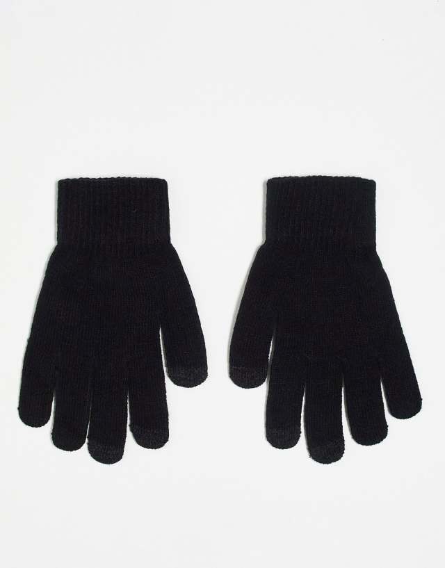 SVNX touch screen gloves in black