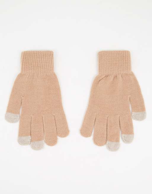 SVNX touch screen gloves in dusty pink