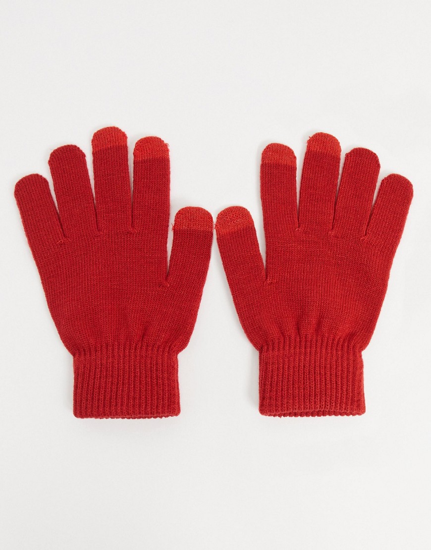 SVNX - Touchscreen handschoenen in chili peper rood