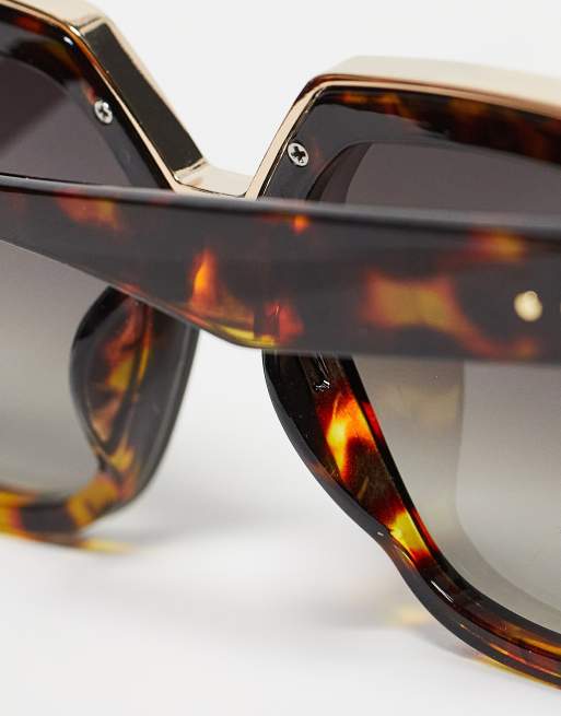SVNX – Turkusowe okulary przeciwsłoneczne oversize typu kocie oko, 2 z 4
