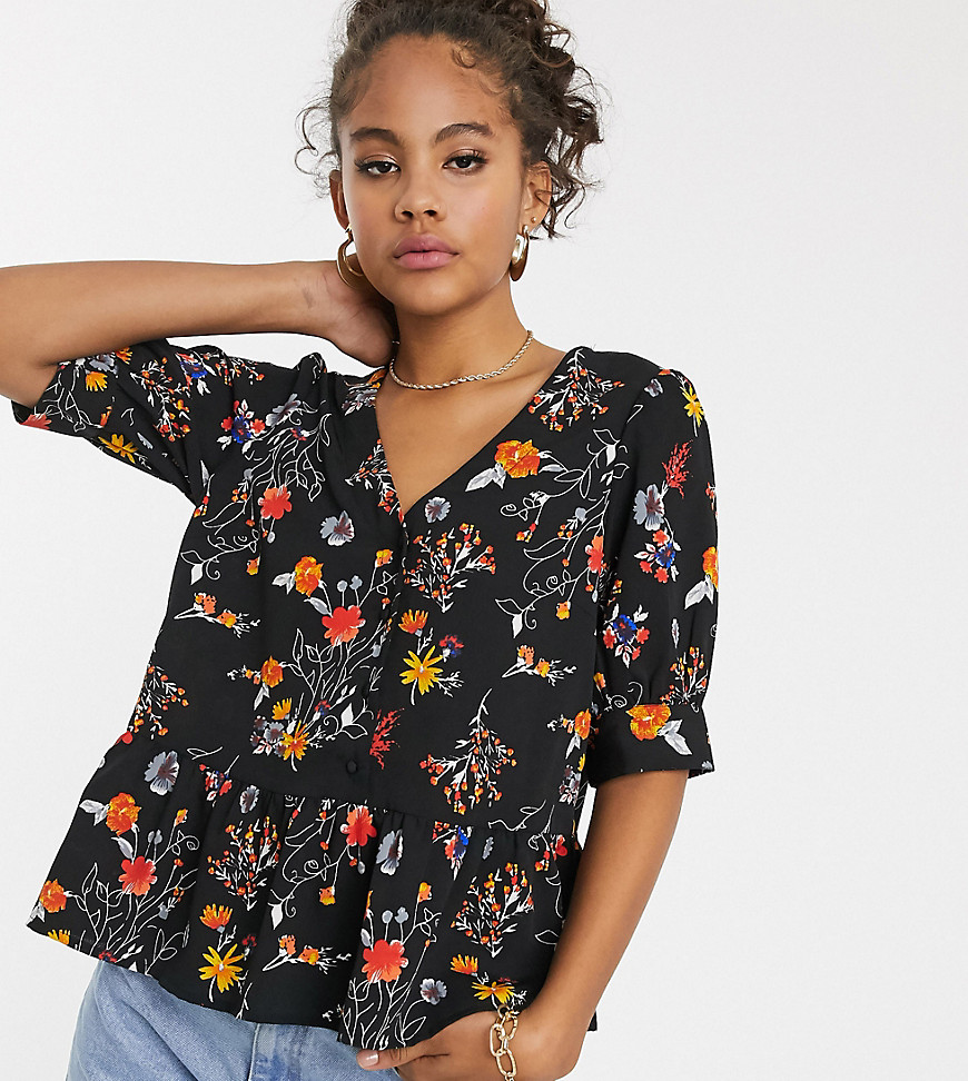 фото Свободная блузка с цветочным принтом vero moda tall-мульти