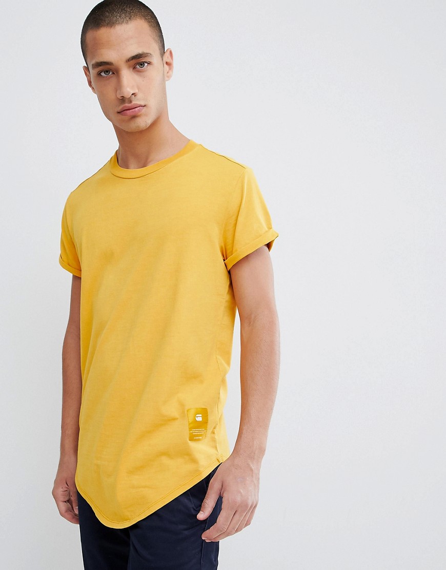 фото Свободная футболка горчичного цвета g-star beraw shelo-желтый