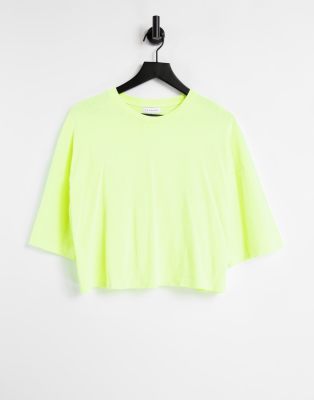 Свободная футболка зеленого цвета с короткими рукавами Topshop-Зеленый цвет