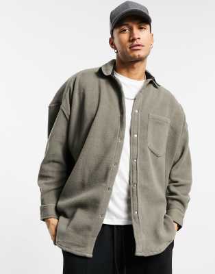 ASOS Grey Overshirt Fleece