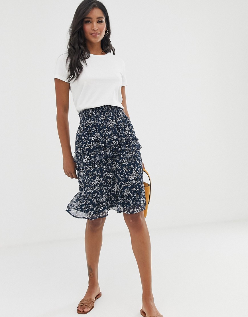 фото Свободная юбка с цветочным принтом vero moda-мульти
