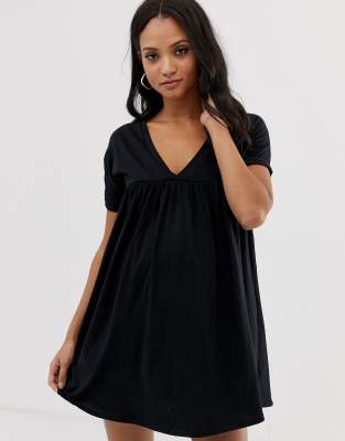 фото Свободное хлопковое платье asos design maternity ultimate-черный asos maternity