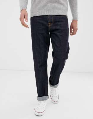 фото Свободные джинсы с суженными книзу штанинами nudie jeans co - sleepy sixten (rinsed blue)-синий