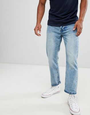 фото Свободные джинсы в винтажном стиле brave soul-синий