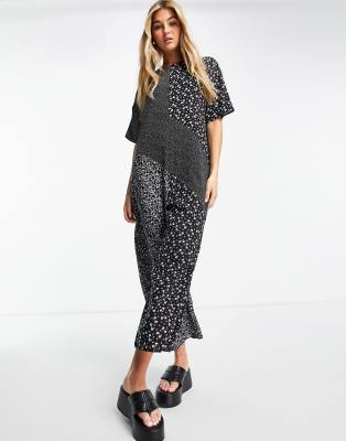  Свободный комбинезон в горошек и с цветочным принтом ASOS DESIGN-Multi