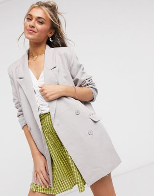 фото Свободный серый пиджак в винтажном стиле heartbreak