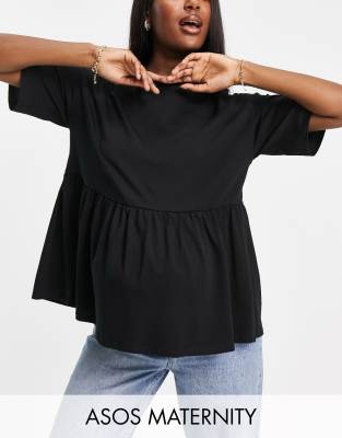 Топы для беременных Свободный топ ASOS DESIGN Maternity-Черный цвет