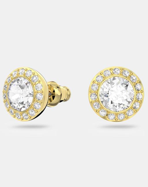 Swarovski angelic stud earrings in gold-tone plated