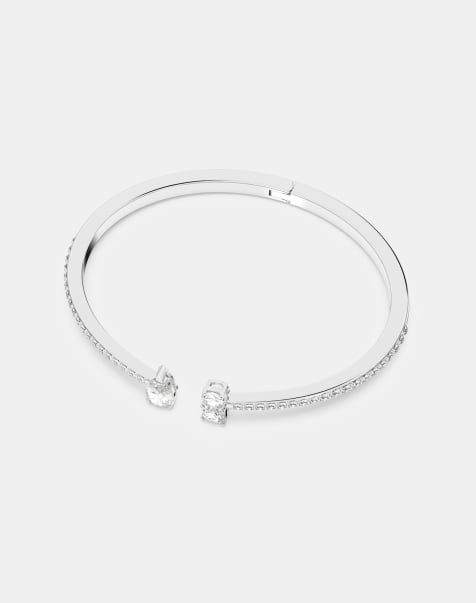 Swarovski attract cuff in white - view 1
