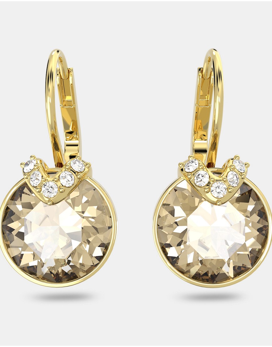 Swarovski bella v drop earrings in gold tone plated